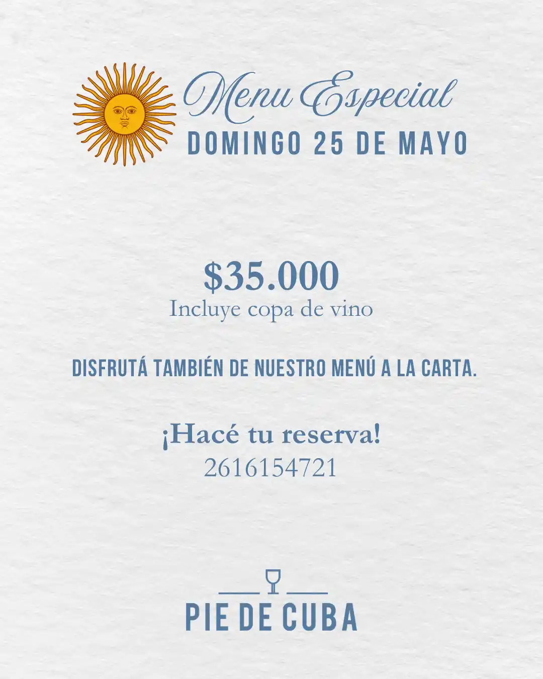PIE DE CUBA 25 DE MAYO 2